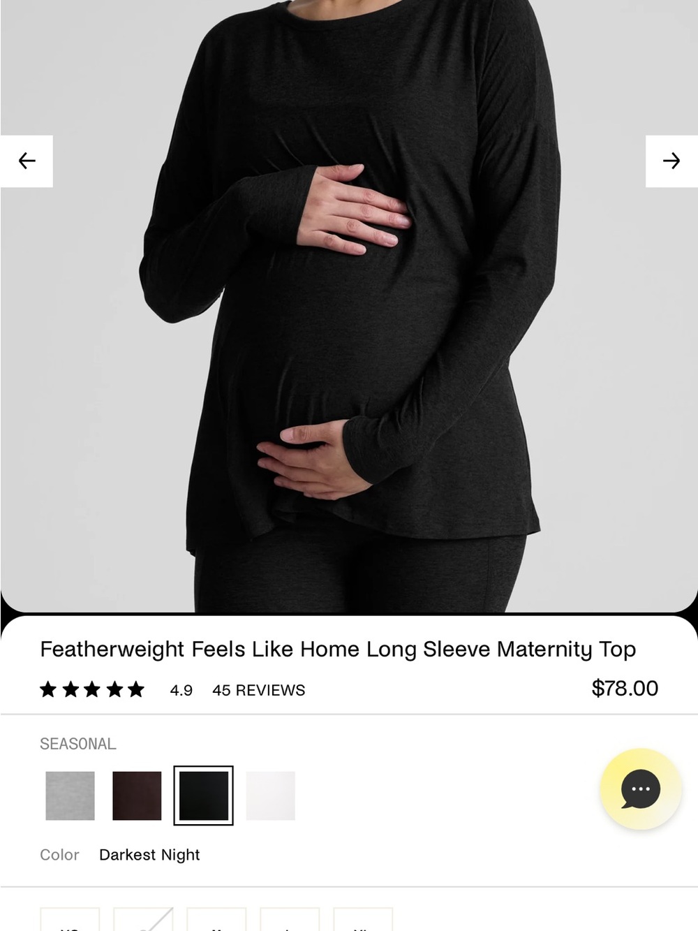 beyond yoga S Featherweight Feels Like Home Long Sleeve Maternity Top